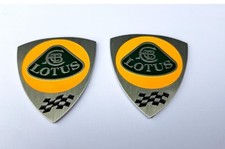 2 Pcs Lotus Front Hood Emblem Metal Nose Badge For Elise Exige Evora