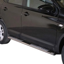 Edelstahl Seitenschweller Schwellerrohre für Nissan Qashqai 2010-2013 Silber