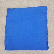 Murano Pocket Square Royal Blue 100 Silk Twill Handrolled Scarf Gift New 25