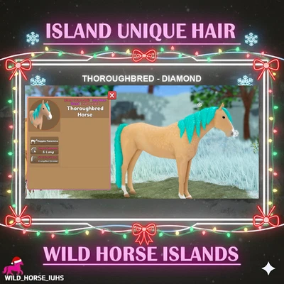 ROBLOX Wild Horse Islands - Thoroughbred Horse IUH Unique Hair Choose Hair(Read Descri)