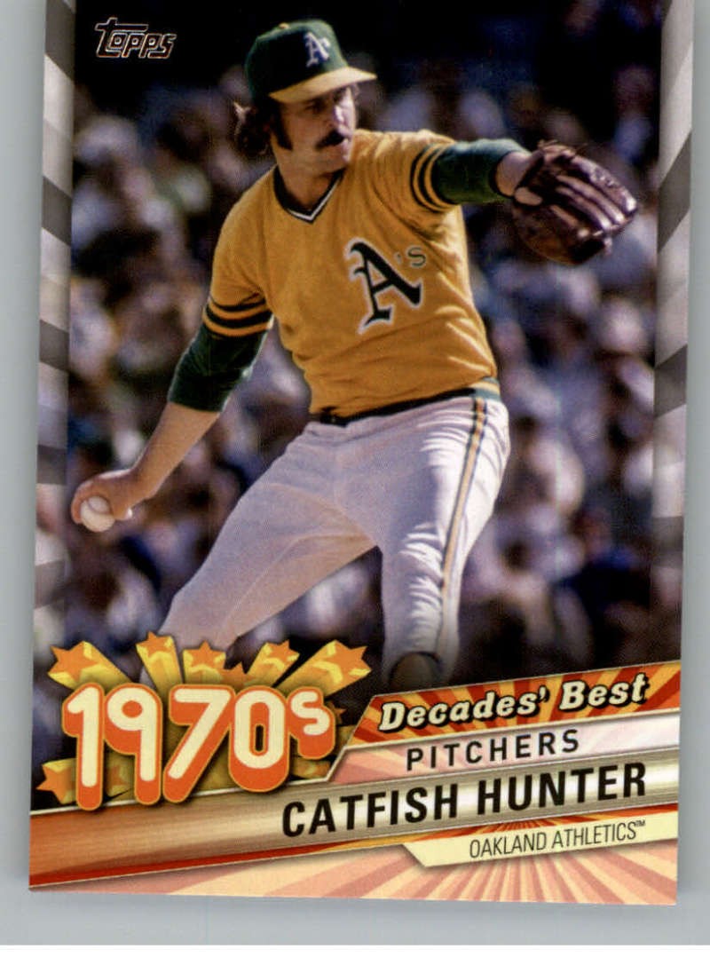 Catfish Hunter #DB-35 Baseball Cards 2020 Topps Decades' Best trading card — raw and PSA graded price guide