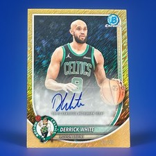 Derrick White /50 Gold Shimmer Refractor Autograph 2025-26 Topps Bowman #BCA-DI