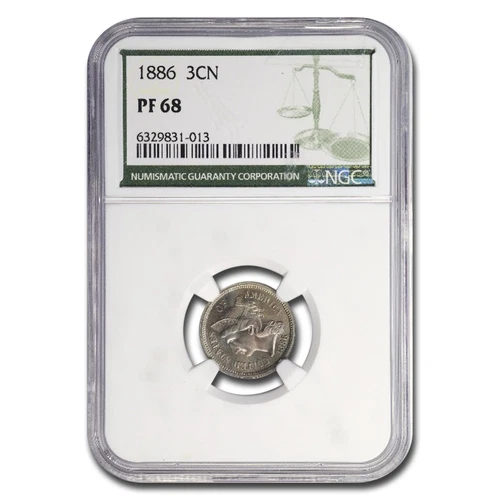 1886 Three Cent Nickel PF-68 NGC (Green Label)