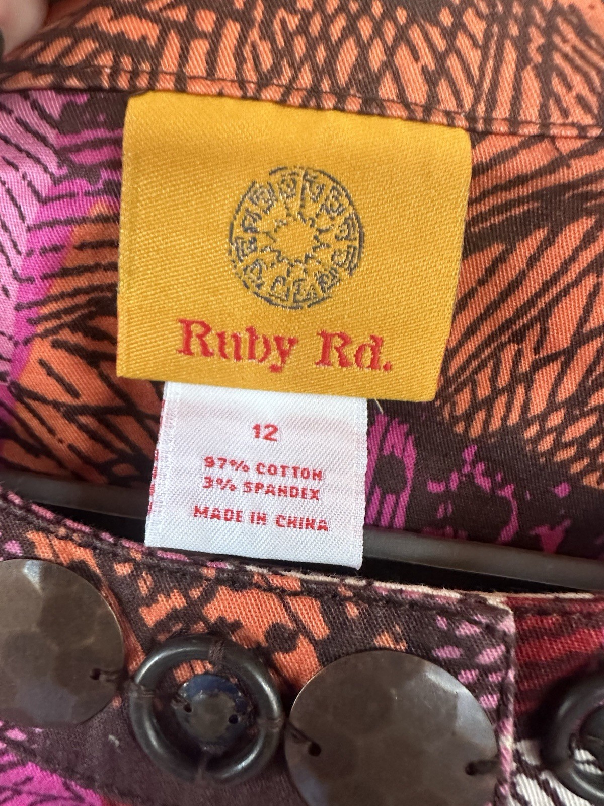 Ruby Rd Floral Patchwork Button Front Jacket Top … - image 3