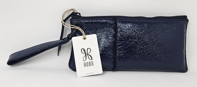HOBO Women's Vida 5''x10'' Wristlet Tote Deep Indigo Blue Faux Lthr + Fur w/Tag