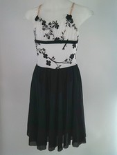 Dance Costume Medium Child Black Dansco Ballet Glitter Floral Design