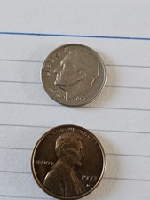 1973 USA Set Of 2 Coins 1 One Dime And 1 One Cent Coin Circulated