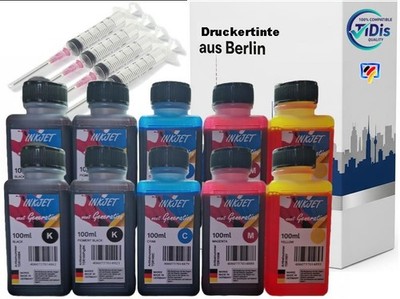 TiDis Druckertinte Nachfüllset für HP OfficeJet Pro 6860 6900 6975 6978 (HP903)