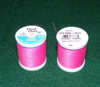 Dual Duty All Purpose Polyester Thread, 125 yards, Neon Pink (9213)