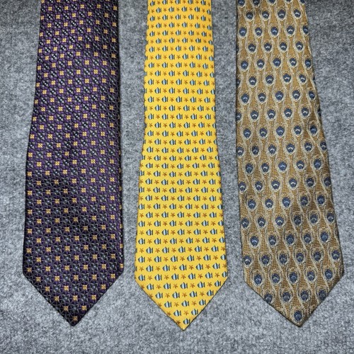 Lot Of 3 Designer Silk Ties Mixed Robert Talbot/ Jos A Bank/ JZ Richards