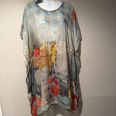 NWT American Leisure Free Size  Print Beach Swim Cover Up Dress
