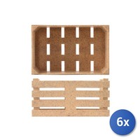 6X KöRbe Aus Recyceltem Kunststoff 11X7X5,5 Cm Beige H&H