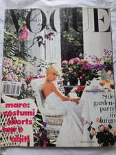 Italian Vogue June 1991 With Alinda EVANGELISTA ON COVER VALENTINO GOWN