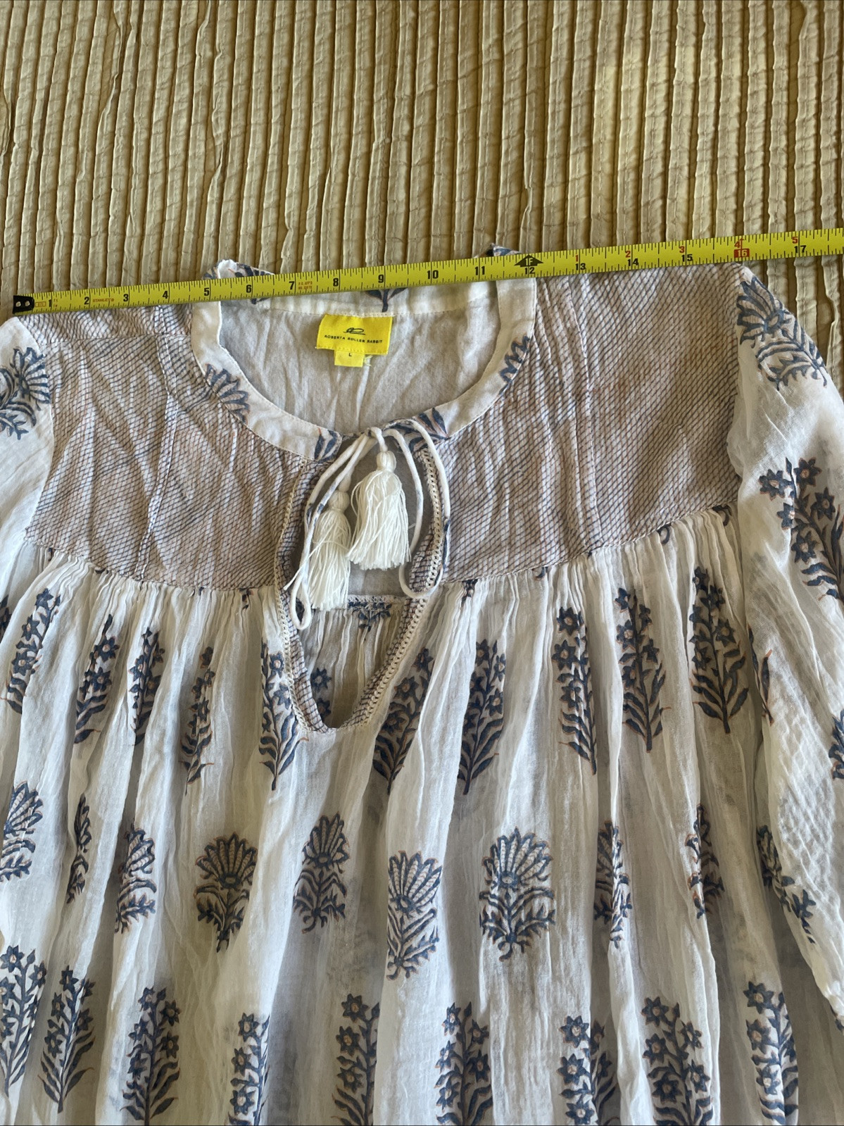 ROBERTA ROLLER RABBIT Boho Peasant Gauze Airy Flo… - image 11