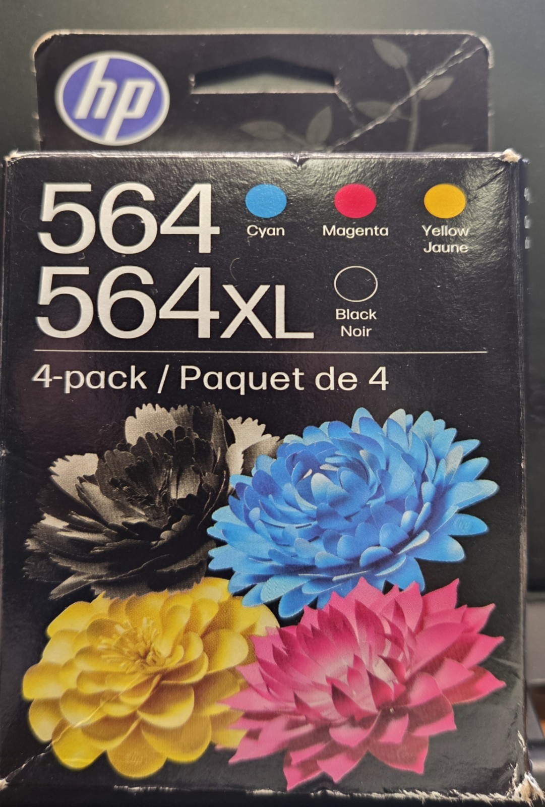 HP 564 564XL Ink Cartridges 4-Pack Combo - Black Cyan Magenta Yellow
