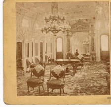 MISSISSIPPI RIVER SV - Drawing Room STEAMER CITY OF NATCHEZ - 1870s Kilburn Bros
