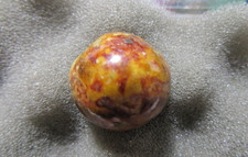 ANTIQUE BENNINGTON HANDMADE MARBLE. Brown Glazed .75 in