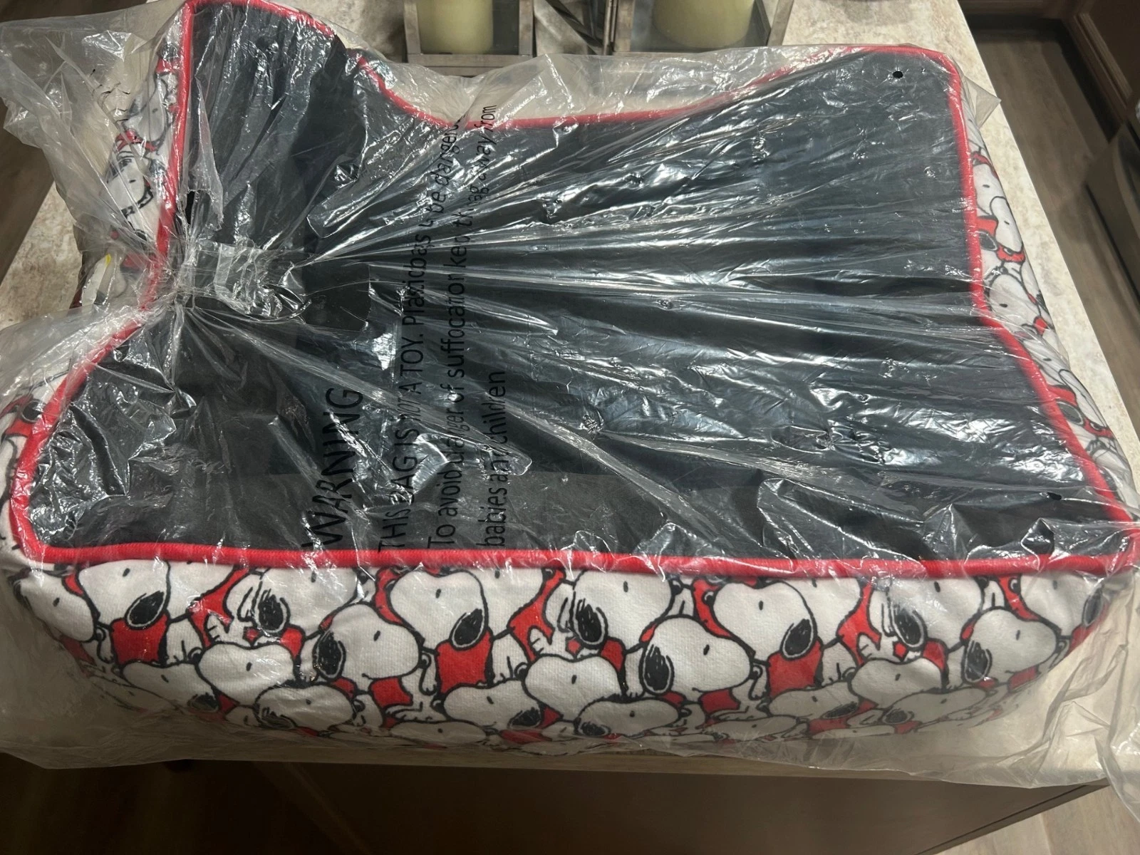 Peanuts Snoopy Small Dog Pet Cozy Cuddler Bed Cushion 24x18x7 NEW