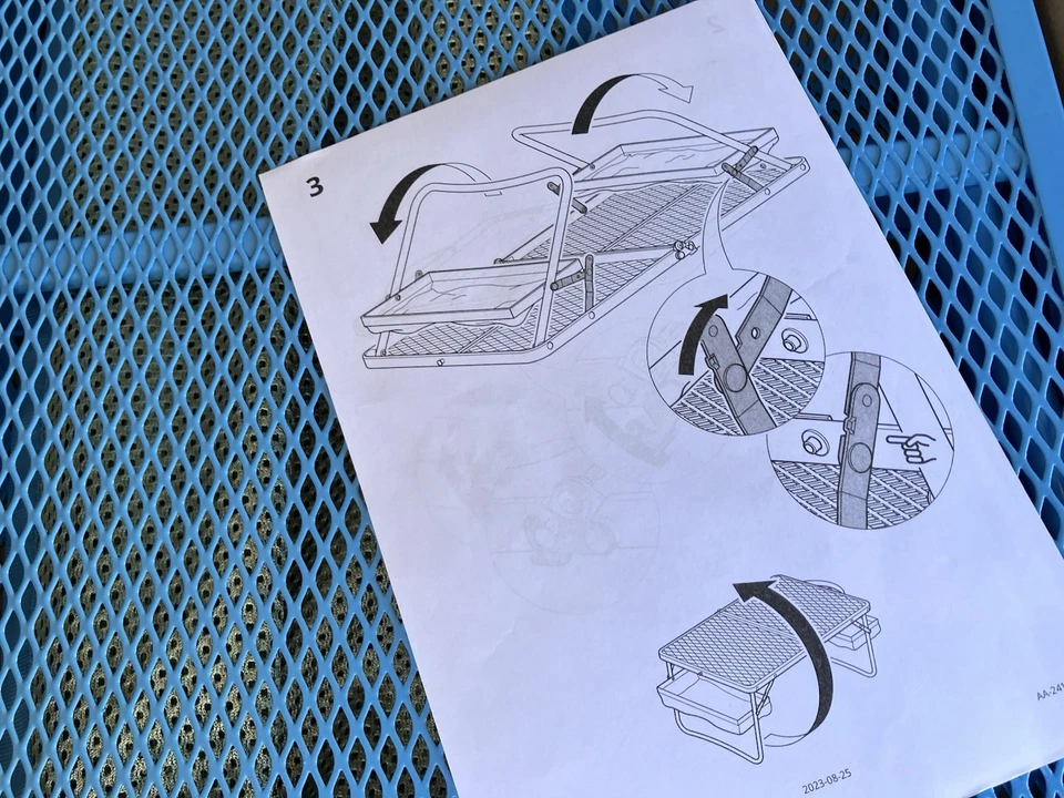 Ikea STRANDON Folding table, blue, 29 1/8x16 7/8 " Picnic, Beach Patio - Image 4 of 4