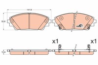 Bremsbelagsatz FÜR Mazda CX-3 (Dk), Mazda 3 (Bm, Bn) - TRW GDB3592