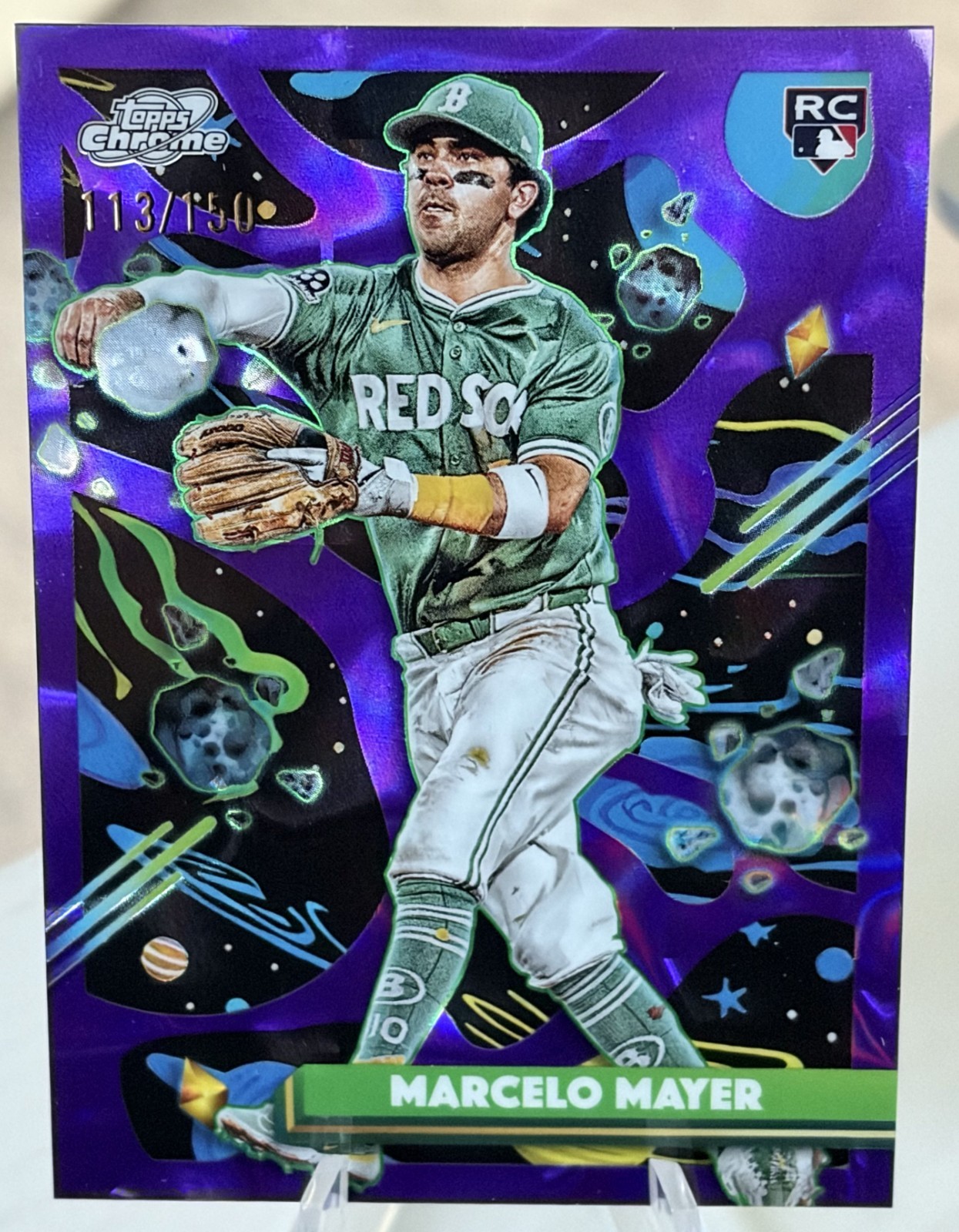 2025 Topps Cosmic Chrome Marcelo Mayer Rookie #91 Purple Nebula Refractor /150