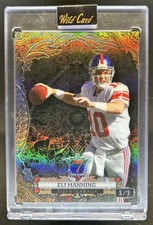 2024 Wild Card 7 Card Stud Eli Manning Black Rainbow Foil #1/1