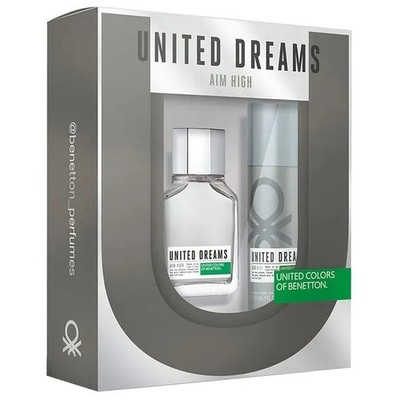 Benetton Men's United Dreams Aim High Gift Set Fragrances 8433982017247