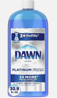 Dawn Dish Soap, Direct Foam Dishwashing Foam, Refill, Fresh Rapids Scent, 30....