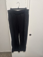 Lululemon Dance Studio Pants Size 10 Black with Pockets Elastic Waist wide leg