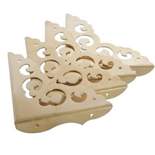 4Pcs Table Corner Protectors, 2.6"x2.6" Metal Corner Protector, Coffe Gold