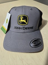 LP69110 John Deere Licensed Pro Style Black Gray Cap / Hat  Charcoal