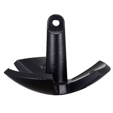 River Anchor, 30 Lbs. Boat Anchor Cast Iron Black Vinyl-Coated, Marine Grade Mus