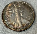 1944 S Walking Liberty Half Dollar In GEM BU with Nice Toning