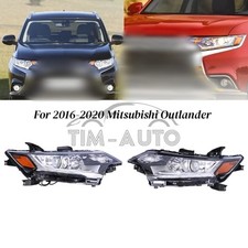 Pair Halogen Headlights Set For 2016 2017-2020 Mitsubishi Outlander