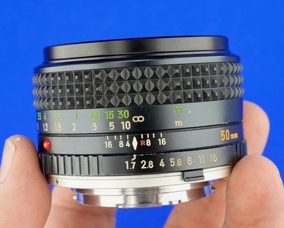 Minolta MD  MC  Rokkor PF 1,7/50mm     TOMS-CAMERA-LADEN