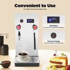 8L Commercial Milk Frother Steamer Full Automatic Boiling Water Frothing Machine