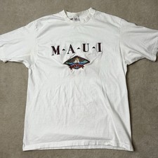 Vintage 90s Crazy Shirts Hawaii Maui Single Stitch Mens L ShortSleeve USA Made