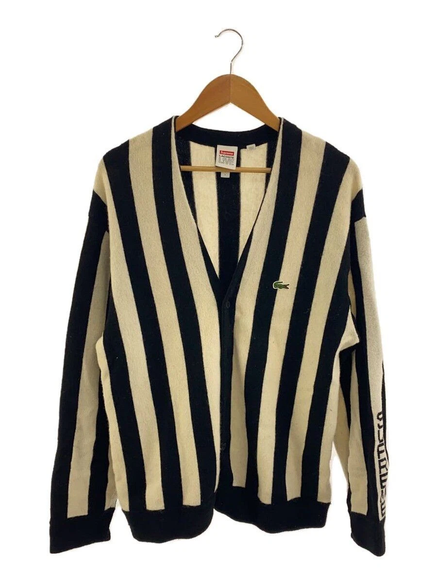 Cardigan Supreme (épais L laine rayure blanche occasion