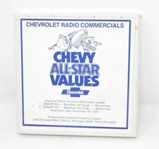 1979 Chevrolet Baseball Hotdogs & Apple Pie Radio Jingle Spot Reel to Reel Tape