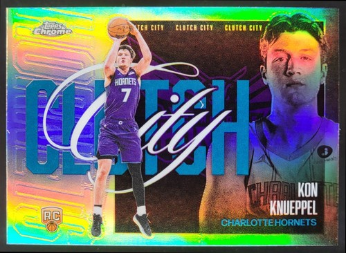 2025-26 Topps Chrome Update Kon Knueppel Clutch City Refractor RC Hornets GH4