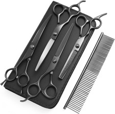 8.0 in 9CR Titanium Professional Dog Grooming Scissors Set,Grooming Scissors for