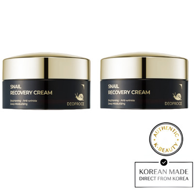 DEOPROCE Snail Recovery Cream 100g (2pcs) / K-Beauty / Free Gift