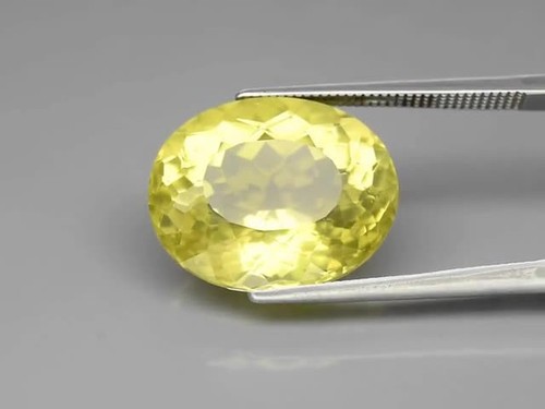 💎 13.99ct 17.5x14mm VS Oval Natural Lemon Quartz - Brazil Gemstone - Video 1 of 1
