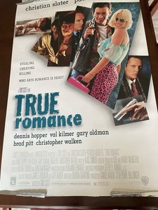 True Romance Original 1993 US Movie Poster Tony Scott Christian Slater Arquette