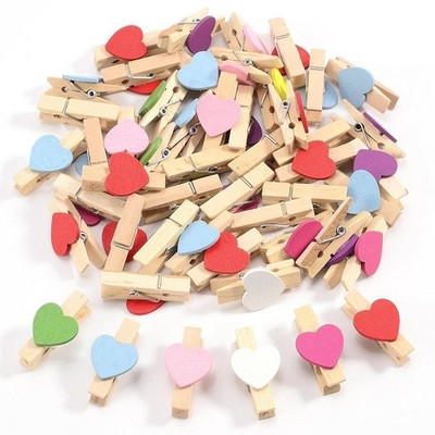 2X(50 StüCke Mischfarben   Peg Fotopapier Peg Craft Clips Z3C1)5723