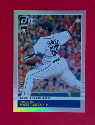 Josh James ~ 2019 Panini Donruss ~ Season Stat Line /96 ~ Rookie RC