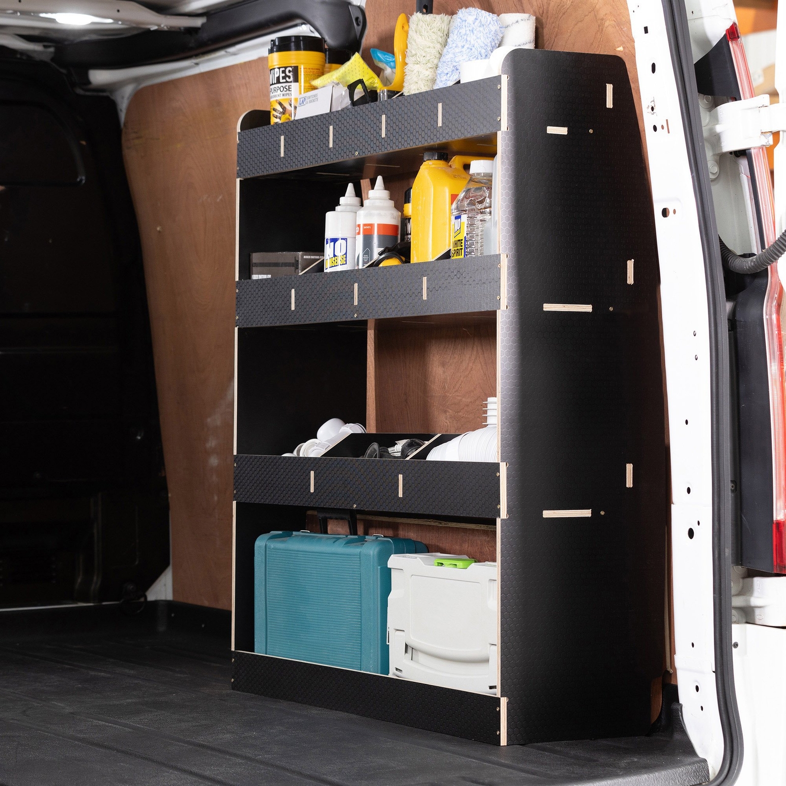 Toyota Proace L2 (MWB) 2016+ Driver Side Rear HEXABOARD Van Racking Shelving