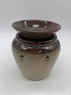 Scentsy “DELTA”  Brown Cream Art Pottery Wax Warmer Ceramic  Retired