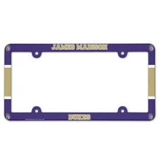 James Madison Dukes Plastic License Plate Frame