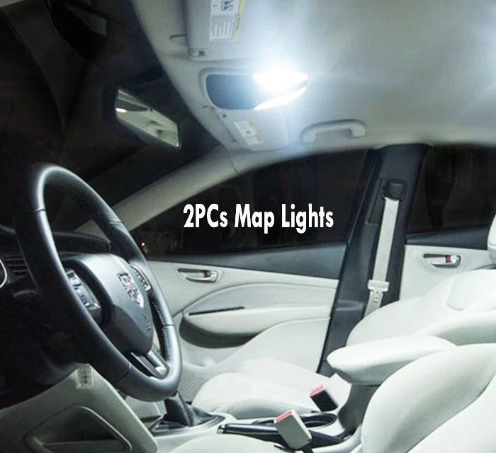 Paquete de kit de bombillas LED interiores de auto súper blancas de 8 piezas para Nissan Micra 2015-2018 Foto 4 de 4